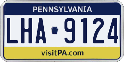 PA license plate LHA9124
