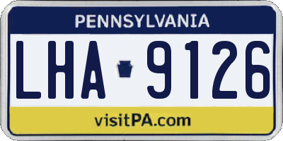 PA license plate LHA9126