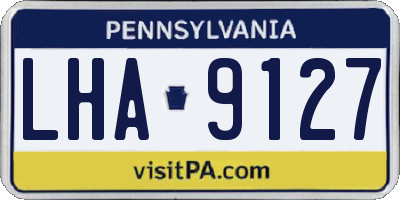 PA license plate LHA9127