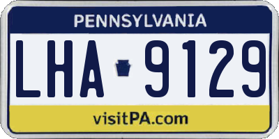 PA license plate LHA9129