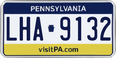 PA license plate LHA9132