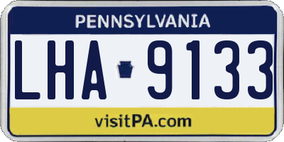 PA license plate LHA9133