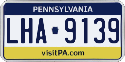 PA license plate LHA9139
