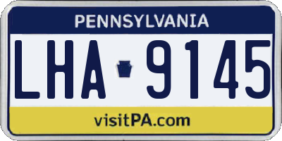 PA license plate LHA9145