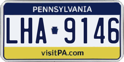 PA license plate LHA9146