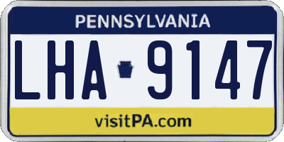 PA license plate LHA9147