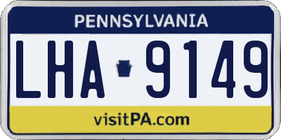 PA license plate LHA9149