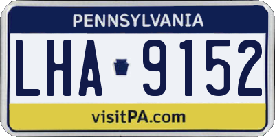 PA license plate LHA9152