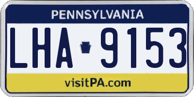 PA license plate LHA9153