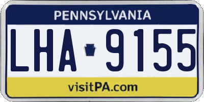 PA license plate LHA9155