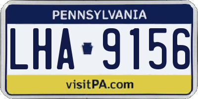 PA license plate LHA9156