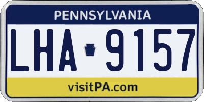 PA license plate LHA9157