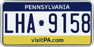 PA license plate LHA9158