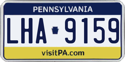 PA license plate LHA9159