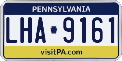 PA license plate LHA9161