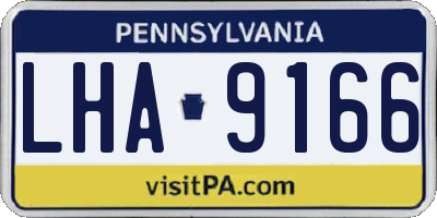 PA license plate LHA9166