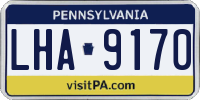 PA license plate LHA9170