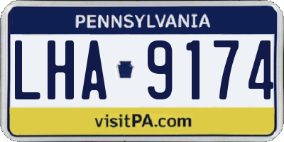 PA license plate LHA9174