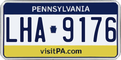 PA license plate LHA9176