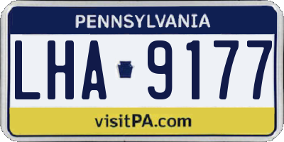 PA license plate LHA9177