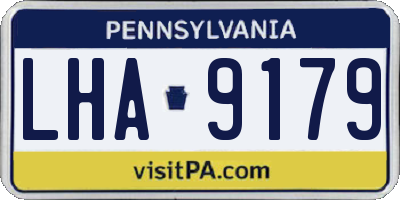 PA license plate LHA9179