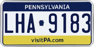 PA license plate LHA9183