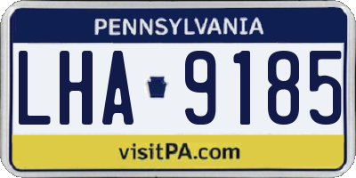 PA license plate LHA9185