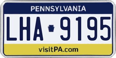 PA license plate LHA9195