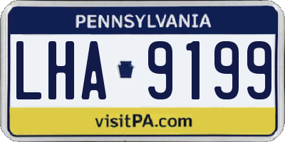 PA license plate LHA9199