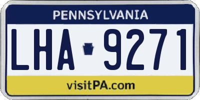 PA license plate LHA9271