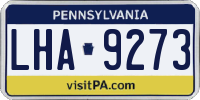 PA license plate LHA9273