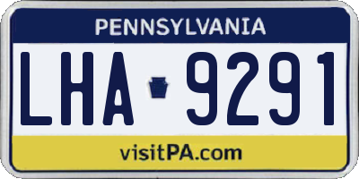 PA license plate LHA9291