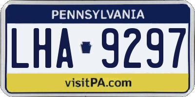 PA license plate LHA9297