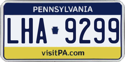 PA license plate LHA9299