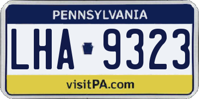 PA license plate LHA9323