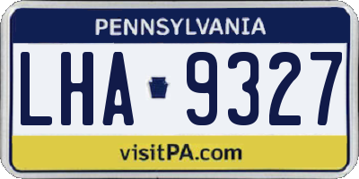 PA license plate LHA9327