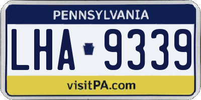 PA license plate LHA9339