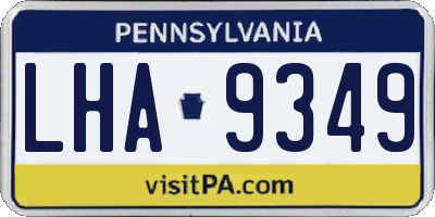 PA license plate LHA9349