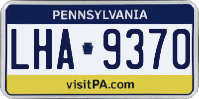 PA license plate LHA9370