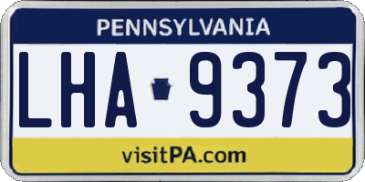 PA license plate LHA9373