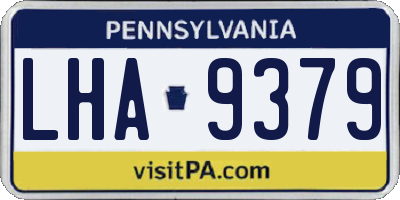 PA license plate LHA9379
