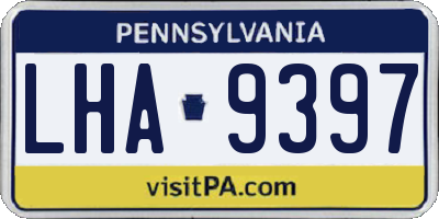 PA license plate LHA9397