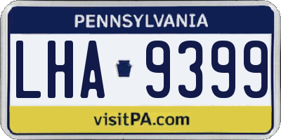 PA license plate LHA9399