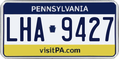 PA license plate LHA9427