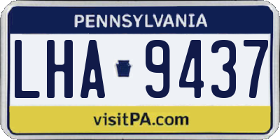 PA license plate LHA9437