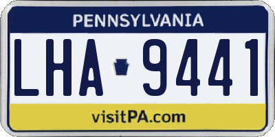 PA license plate LHA9441
