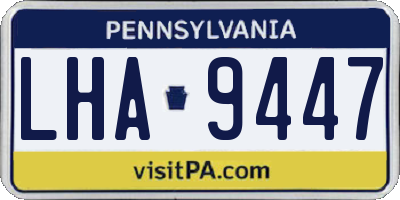 PA license plate LHA9447