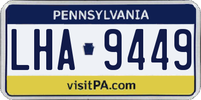 PA license plate LHA9449