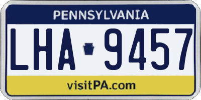 PA license plate LHA9457