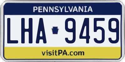 PA license plate LHA9459